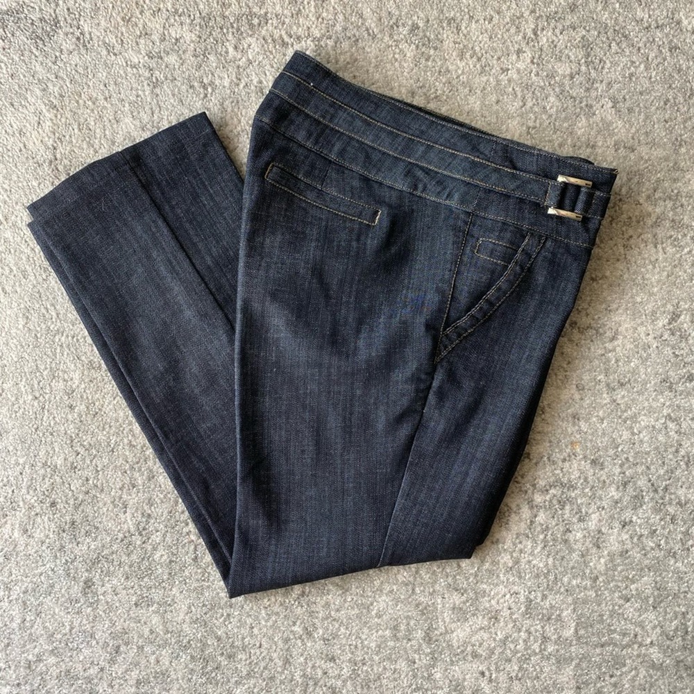 One 5 One Jeans size 8 silver buckle details lace accent